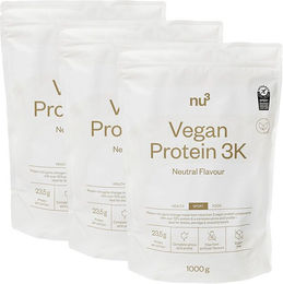 nu3 Vegan Protein 3K Mehrkomponenten Protein Pulver Neutral ohne Zusatzstoffe – Bild 1 von 1