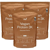Produktbild von nu3 Vegan Protein 3K Mehrkomponenten Protein Pulver Schokolade zuckerfrei