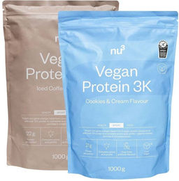 nu3 Vegan Protein 3K Mehrkomponenten Protein Pulver Set Iced Coffee und Cookies & Cream vegan – Bild 1 von 1