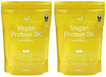 nu3 Vegan Protein 3K Mehrkomponenten Protein Pulver Vanille zuckerfrei – Bild 1 von 1