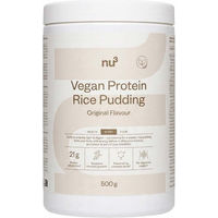 Produktbild von nu3 Vegan Protein Rice Pudding Mehrkomponenten Protein Pulver Laktosefrei 500 g