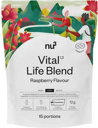 nu3 Vital Life Blend Raspberry Beauty-Kollagen-Kombi Pulver zuckerfrei ohne Zusatzstoffe – Bild 1 von 3