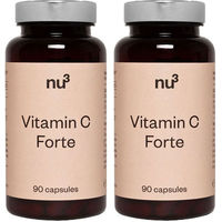 Produktbild von nu3 Vitamin C Forte Ascorbinsäure 500 mg Kapseln 180 Stück vegan vegetarisch glutenfrei