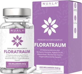 Nuala Naturals FLORATRAUM Kulturen Komplex mit 25 Bakterienstämmen vegan Kapseln 60 Stück – Bild 1 von 2
