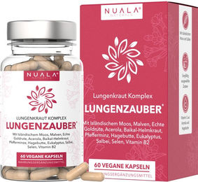 Nuala Naturals Lungenzauber Kräuter-Komplex mit Lungenkraut, Eukalyptus und Salbei vegan Kapseln 60 Stück – Bild 1 von 3