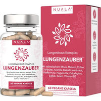 Produktbild von Nuala Naturals Lungenzauber Kräuter-Komplex mit Lungenkraut, Eukalyptus und Salbei vegan Kapseln 60 Stück
