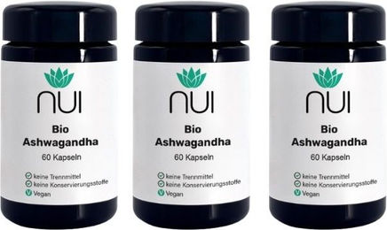 NUI Bio-Ashwagandha Kapseln 180 Stück – Bild 1 von 2
