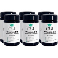 Produktbild von NUI Vitamin D3 & K2 5000 IE mit Magnesium vegan Kapseln 360 Stück