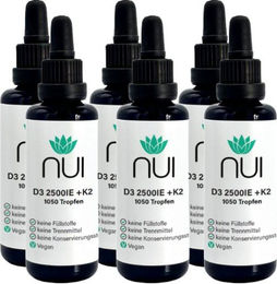 NUI Vitamin D3 & K2 Tropfen vegan mit Flechtenextrakt 2500 IE – Bild 1 von 2