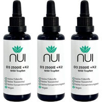 Produktbild von NUI Vitamin D3 und K2 Tropfen vegan mit Flechtenextrakt 2500 IE