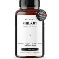 Produktbild von Nullure Himalaya Shilajit mit 60% Fulvosäure, Safran-Extrakt, vegan, 120 Kapseln