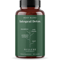 Produktbild von Nullure Integral Detox Kapseln mit Mariendistel Löwenzahn Kurkuma und Ingwer vegan 120 Stück