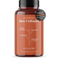 Produktbild von Nullure Marine Kollagen mit Hyaluronsäure und Vitamin C Kapseln 120 Stück glutenfrei und laktosefrei