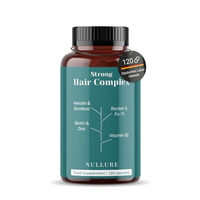 Produktbild von Nullure Natural Hair Vitamins Kapseln 120 Stück laktosefrei und glutenfrei ohne Zusatzstoffe