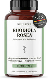 Nullure Rhodiola Rosea Kapseln mit 3% Rosavin und 1% Salidrosid vegan 120 Stück – Bild 1 von 4