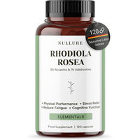 Produktbild von Nullure Rhodiola Rosea Kapseln mit 3% Rosavin und 1% Salidrosid vegan 120 Stück