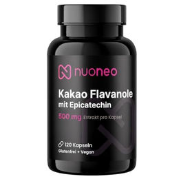 nuoneo Kakao Flavanole 500 mg Extrakt mit Epicatechin vegan Kapseln 120 Stück – Bild 1 von 6