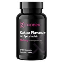 Produktbild von nuoneo Kakao Flavanole 500 mg Extrakt mit Epicatechin vegan Kapseln 120 Stück