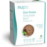 Produktbild von NUPO Diät Shake Schokolade-Minze Vegan Glutenfrei Pulver 10 Portionen