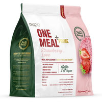 Produktbild von Nupo One Meal +Prime Vegan Strawberry Love Erdbeere Pulver zuckerfrei