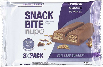 Nupo Snack Bite Chocolate Break zuckerfreier Schokoladenriegel 60 g – Bild 1 von 1