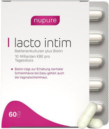 Nupure Lacto Intim Probiotische Kapseln mit Milchsäurebakterien für Frauen 60 Kapseln – Bild 1 von 2
