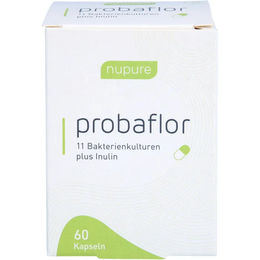 NUPURE probaflor Mikrobiotika mit 11 Bakterienkulturen und Inulin vegetarische Kapseln 60 Stück für Erwachsene – Bild 1 von 1
