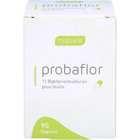 Produktbild von Nupure probaflor Mikrobiotika mit 11 Bakterienkulturen und Inulin vegetarische Kapseln 90 Stück