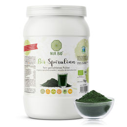 nur.fit Bio Spirulina Pulver vegan glutenfrei 1kg – Bild 1 von 5