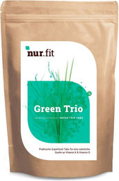 nur.fit Green Trio Tabs Superfood-Mischung Tabletten vegan ohne Zusatzstoffe 100 Stück – Bild 1 von 2