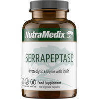 Produktbild von Nutramedix Serrapeptase mit Inulin Kapseln vegetarisch glutenfrei zuckerfrei 120 Stück