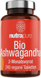 Nutrapure Bio Ashwagandha Tabletten vegan – Bild 1 von 1