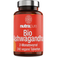 Produktbild von Nutrapure Bio Ashwagandha Tabletten vegan