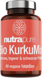 Nutrapure Bio KurkuMix vegane Tabletten ohne Zusatzstoffe – Bild 1 von 2