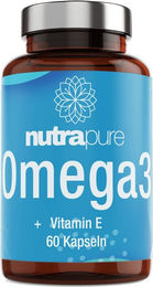 Nutrapure Omega 3 mit Vitamin E Kapseln ohne Zusatzstoffe – Bild 1 von 2