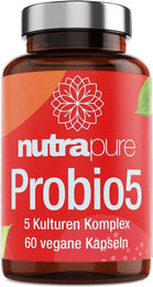 Nutrapure Probio5 Kulturen Komplex Kapseln ohne Zusatzstoffe – Bild 1 von 2