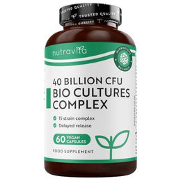 Nutravita Bio Cultures Komplex Vegan und Glutenfrei 40 Mrd KBE Kapseln 60 Stück – Bild 1 von 3