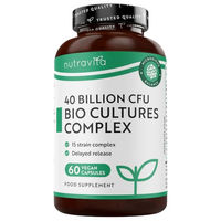 Produktbild von Nutravita Bio Cultures Komplex Vegan und Glutenfrei 40 Mrd KBE Kapseln 60 Stück
