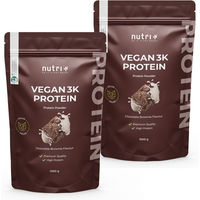 Produktbild von nutri+ 3K Veganes Mehrkomponenten Proteinpulver laktosefrei