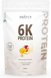 nutri+ 6K Mehrkomponenten Eiweißpulver Vegan Laktosefrei Zuckerfrei Neutral 1kg – Bild 1 von 1