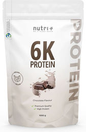 nutri+ 6K Mehrkomponenten Eiweißpulver Vegan Laktosefrei Zuckerfrei Neutral 1kg – Bild 1 von 1