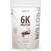 Produktbild von nutri+ 6K Mehrkomponenten Eiweißpulver Vegan Laktosefrei Zuckerfrei Neutral 1kg