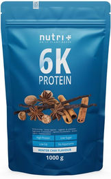 nutri+ 6K Mehrkomponenten Eiweißpulver Vegan Laktosefrei Zuckerfrei Neutral 1kg – Bild 1 von 2