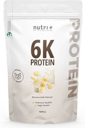 nutri+ 6K Mehrkomponenten Eiweißpulver Vegan Laktosefrei Zuckerfrei Neutral 1kg – Bild 1 von 1
