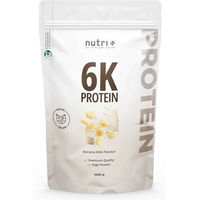 Produktbild von nutri+ 6K Mehrkomponenten Eiweißpulver Vegan Laktosefrei Zuckerfrei Neutral 1kg