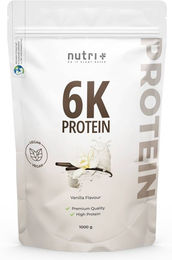 nutri+ 6K Mehrkomponenten Eiweißpulver Vegan Laktosefrei Zuckerfrei Neutral 1kg – Bild 1 von 1