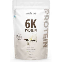 Produktbild von nutri+ 6K Mehrkomponenten Eiweißpulver Vegan Laktosefrei Zuckerfrei Neutral 1kg