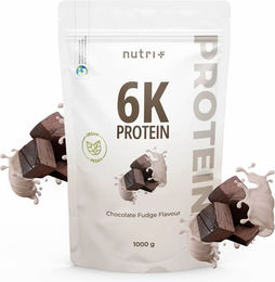 nutri+ 6K Mehrkomponenten Eiweißpulver Vegan Laktosefrei Zuckerfrei Neutral 1kg – Bild 1 von 1