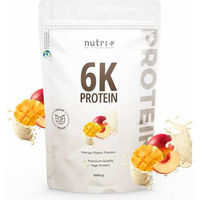 Produktbild von nutri+ 6K Mehrkomponenten Eiweißpulver Vegan Laktosefrei Zuckerfrei Neutral 1kg