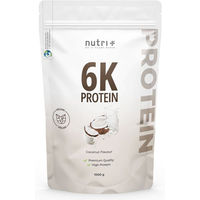 Produktbild von nutri+ 6K Mehrkomponenten Eiweißpulver Vegan Laktosefrei Zuckerfrei Neutral 1kg